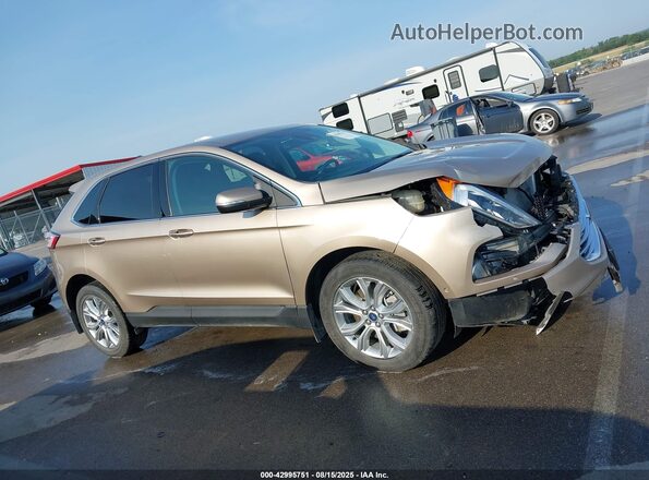 2FMPK4K95MBA45169 2021 FORD EDGE Brown უკანა სალონის ხედი