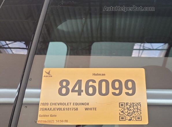 2GNAXJEV0L6181758 2020 CHEVROLET EQUINOX  ხელსაწყოთა პანელის ხედი