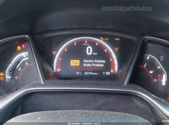 2HGFC1E53LH706733 2020 HONDA CIVIC Черный Вид задних сидений
