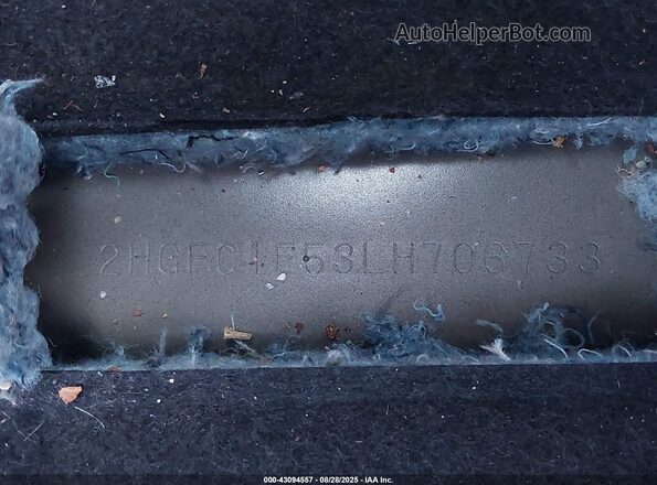2HGFC1E53LH706733 2020 HONDA CIVIC Черный 