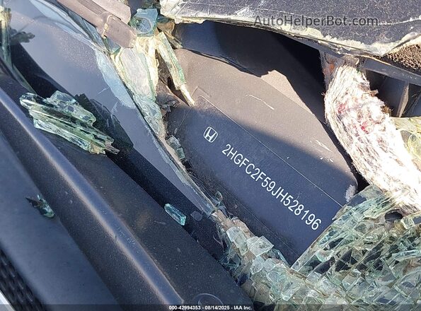 2HGFC2F59JH528196 2018 HONDA CIVIC Серый Вид подкапотного пространства