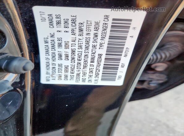 2HGFC2F74JH503448 2018 HONDA CIVIC Черный 