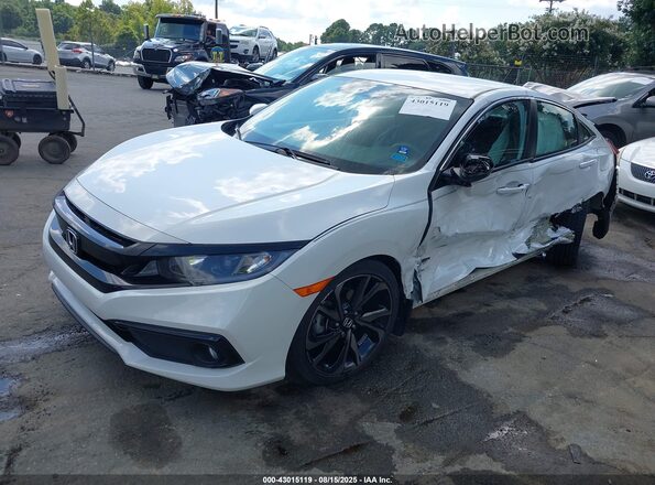 2HGFC2F80MH522544 2021 HONDA CIVIC White Առջևի ձախ երեք քառորդ տեսարան