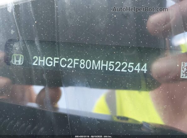 2HGFC2F80MH522544 2021 HONDA CIVIC White Շարժիչի բաժամունքի տեսք