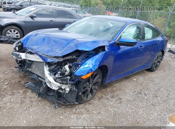 2HGFC2F82MH506443 2021 HONDA CIVIC Blue Przód lewy