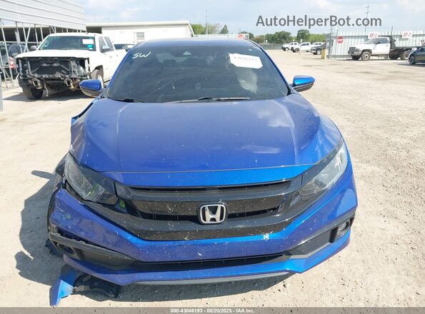 2HGFC2F87LH504721 2020 HONDA CIVIC Blue ხელსაწყოთა პანელის ხედი