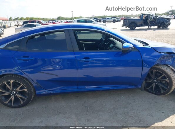 2HGFC2F87LH504721 2020 HONDA CIVIC Blue უკანა სალონის ხედი
