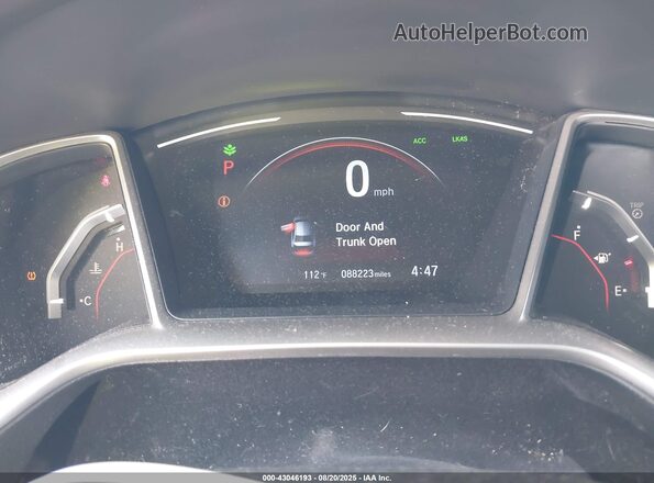 2HGFC2F87LH504721 2020 HONDA CIVIC Blue უკანა სავარძლების ხედი