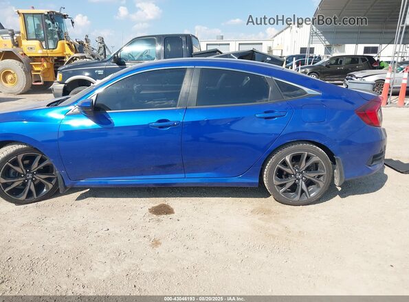 2HGFC2F87LH504721 2020 HONDA CIVIC Blue სალონის 360-გრადუსიანი ხედი