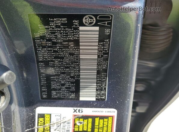 2T1BPRHE9JC021851 2018 TOYOTA LL Синий 
