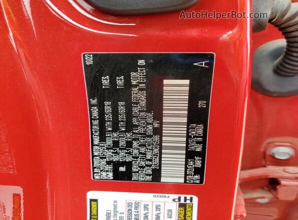 2T2GGCEZ8NC015986 2022 LEXUS NX Красный 