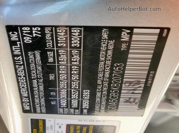 4JGDA5GB5KB207053 2019 MERCEDES-BENZ GLE-CLASS Серебряный 