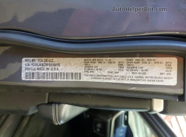 1C4RJKBG9P8815416 2023 JEEP GRAND Gray 