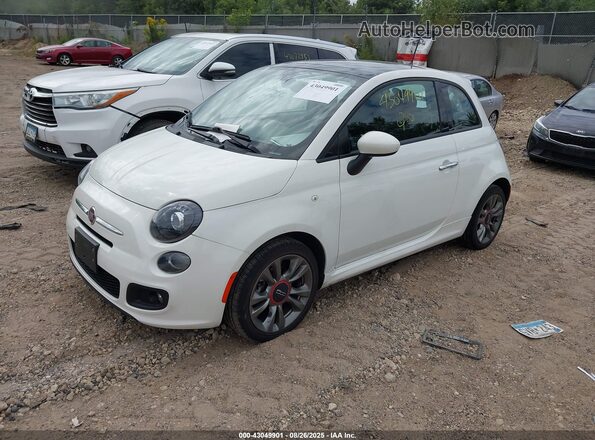 3C3CFFKR8HT600763 2017 FIAT 500 Белый Передняя левая четверть