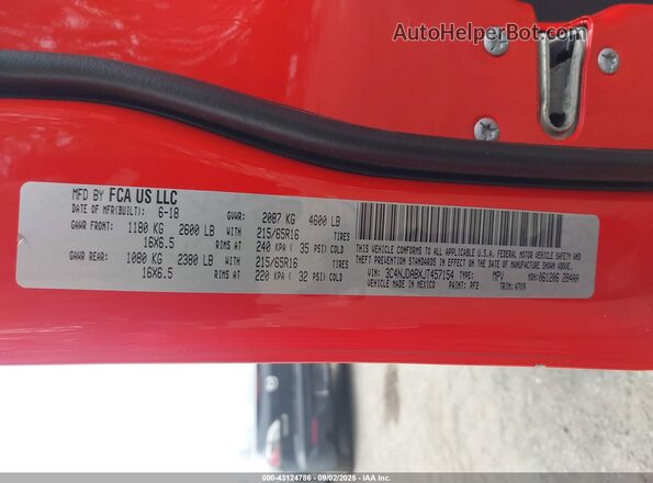3C4NJDABXJT457154 2018 JEEP COMPASS Red 