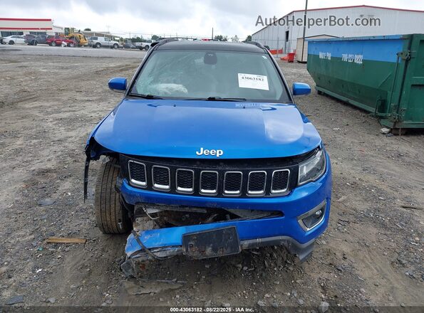 3C4NJDCB7LT208827 2020 JEEP COMPASS Blue Instrument cluster view
