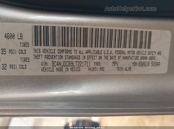 3C4NJDCB9LT221711 2020 JEEP COMPASS Gray Շարժիչի բաժամունքի տեսք