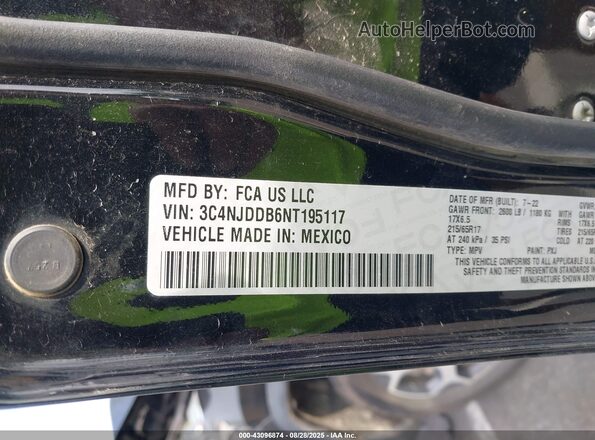 3C4NJDDB6NT195117 2022 JEEP COMPASS Черный Вид подкапотного пространства