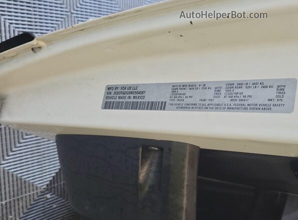 3C6ERVDG6ME504587 2021 RAM PROMASTER 2500  