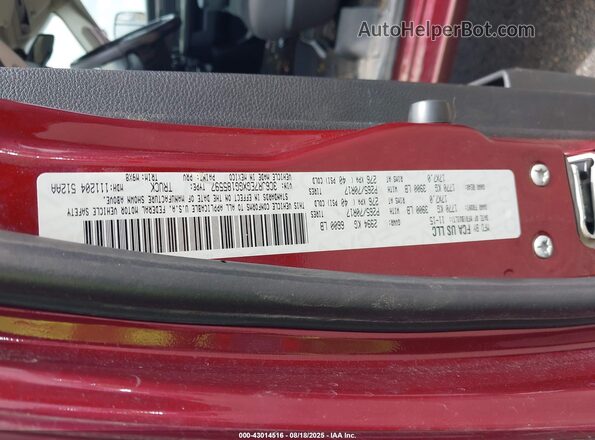 3C6JR7EGXGG185597 2016 RAM 1500 Maroon 