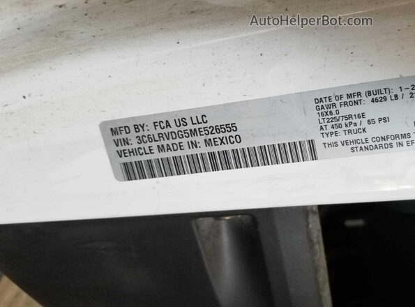 3C6LRVDG5ME526555 2021 RAM PROMASTER 2500  