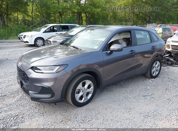 3CZRZ1H35PM724429 2023 HONDA HR-V Gray წინა მარცხენა ხედი სამი მეოთხედიდან