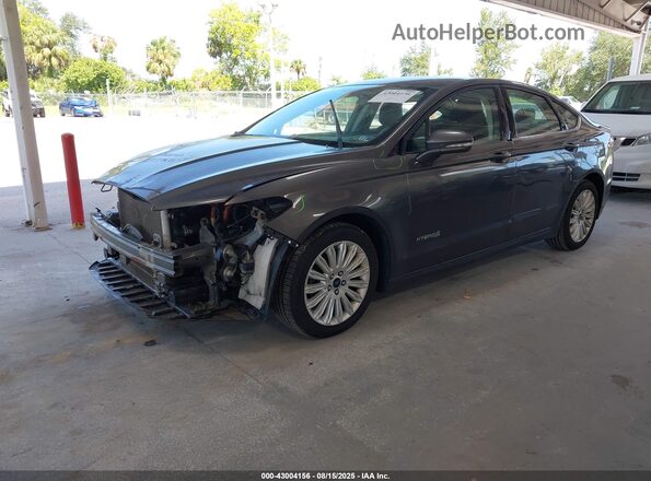 3FA6P0LU3GR298449 2016 FORD FUSION HYBRID Gray Przód lewy