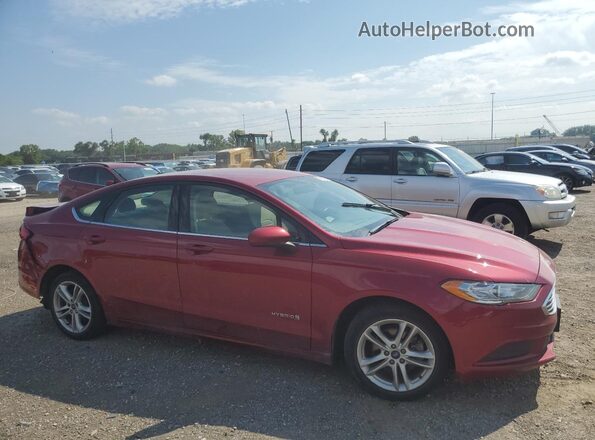 3FA6P0LU3JR172793 2018 FORD FUSION Red 