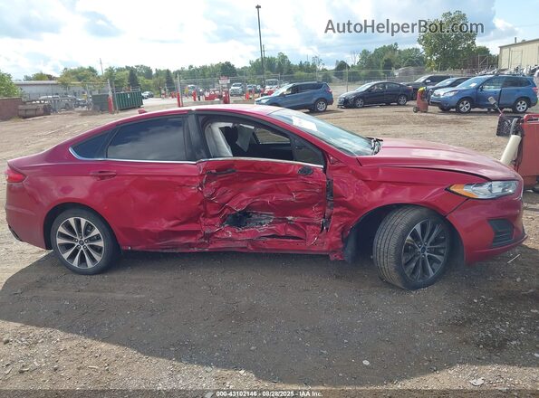 3FA6P0T99LR108563 2020 FORD FUSION Red Вид задньої частини салону
