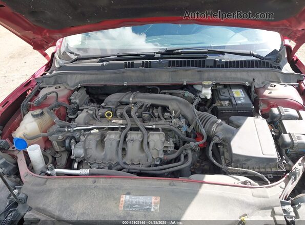 3FA6P0T99LR108563 2020 FORD FUSION Red Вид ззаду
