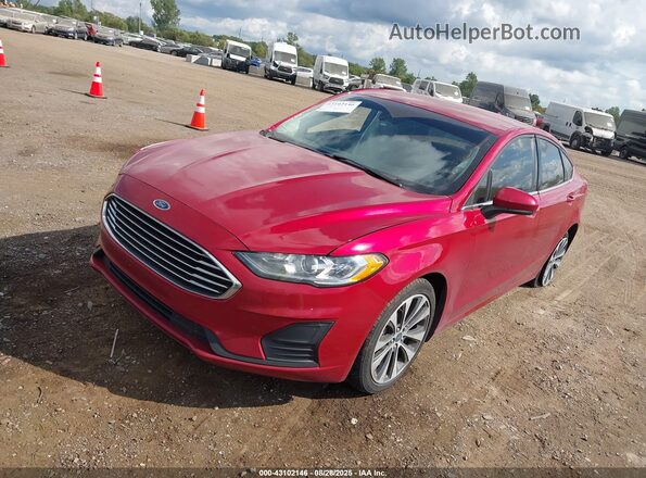 3FA6P0T99LR108563 2020 FORD FUSION Red Передня ліва чверть