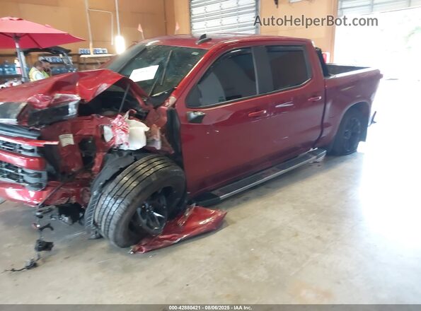 3GCUDEED0NG538893 2022 CHEVROLET SILVERADO Красный Передняя левая четверть