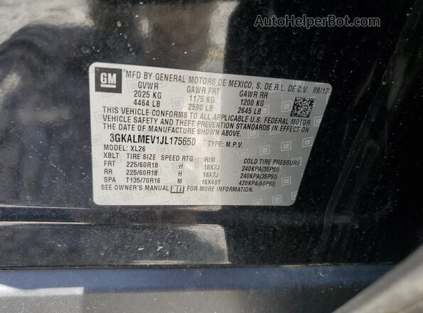 3GKALMEV1JL175650 2018 GMC TERRAIN Black 