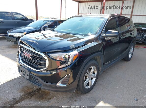 3GKALMEV9LL339083 2020 GMC TERRAIN Black წინა მარცხენა ხედი სამი მეოთხედიდან