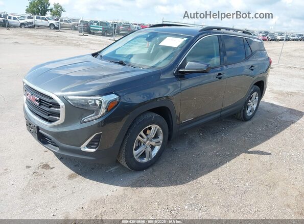 3GKALTEV8LL166229 2020 GMC TERRAIN Gray Առջևի ձախ երեք քառորդ տեսարան