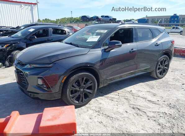 3GNKBERS1MS572219 2021 CHEVROLET BLAZER Черный Передняя левая четверть