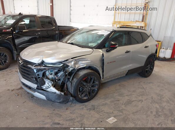 3GNKBHRS3MS517157 2021 CHEVROLET BLAZER Серебряный Передняя левая четверть