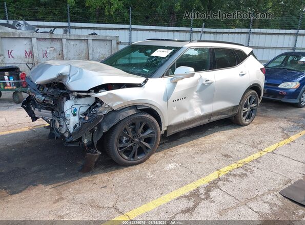 3GNKBKRS5MS574473 2021 CHEVROLET BLAZER Silver Vista tres cuartos delantera izquierda