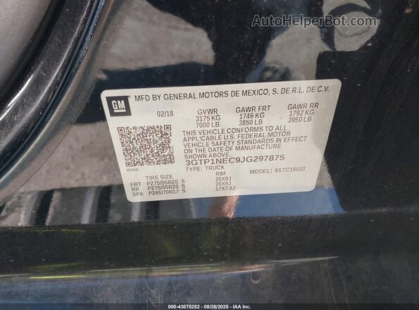 3GTP1NEC9JG297875 2018 GMC SIERRA Черный 