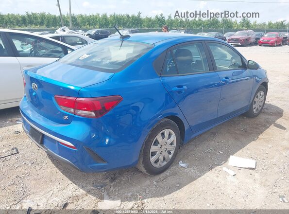3KPA24AD9ME366219 2021 KIA RIO Blue Задня права чверть