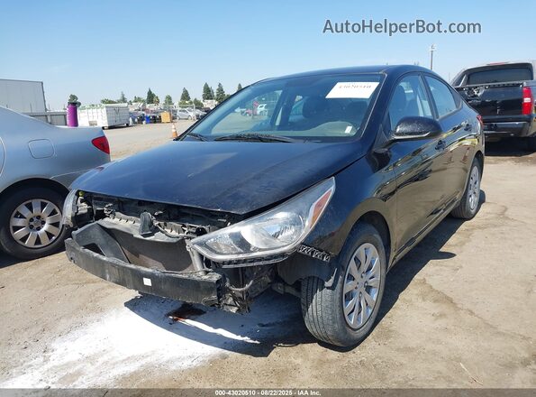 3KPC24A67ME128993 2021 HYUNDAI ACCENT Black Vista tres cuartos delantera izquierda
