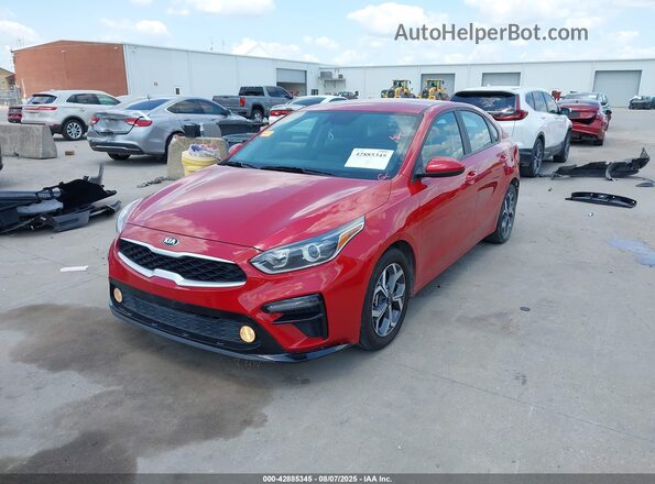 3KPF24AD1ME340090 2021 KIA FORTE Red Առջևի ձախ երեք քառորդ տեսարան