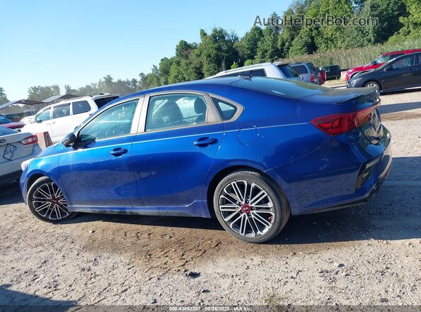3KPF44AC8ME283484 2021 KIA FORTE Blue Սալոնի 360 աստիճան տեսք