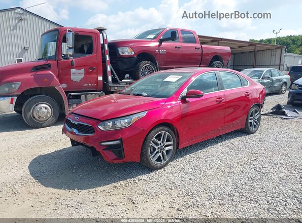 3KPF54AD9ME349157 2021 KIA FORTE Red წინა მარცხენა ხედი სამი მეოთხედიდან