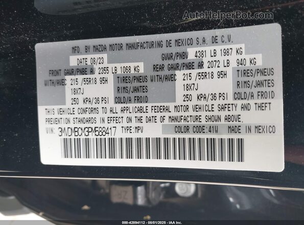 3MVDMBCM3PM588417 2023 MAZDA CX-30 Black 