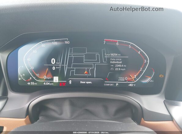 3MW5R1J01N8C49224 2022 BMW 3 SERIES Blue Rear seats view