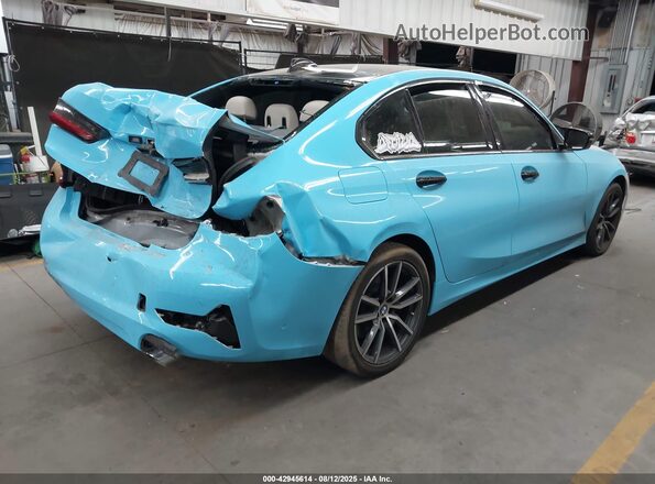 3MW5R1J03L8B44682 2020 BMW 3 SERIES Blue Rear right