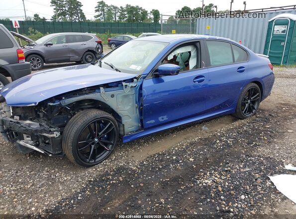 3MW5R7J07L8B45188 2020 BMW 3 SERIES Blue Front left