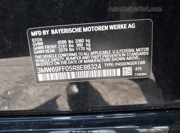 3MW69FF05R8E88324 2024 BMW 7 SERIES Белый 