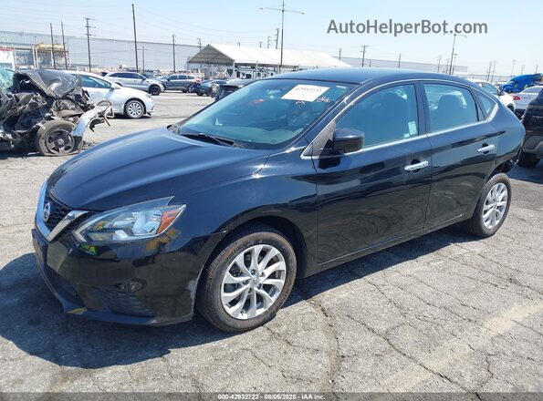 3N1AB7APXJL645720 2018 NISSAN SENTRA Black წინა მარცხენა ხედი სამი მეოთხედიდან